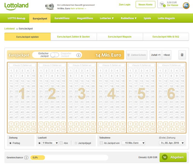 Lottoland Eurojackpot spielen